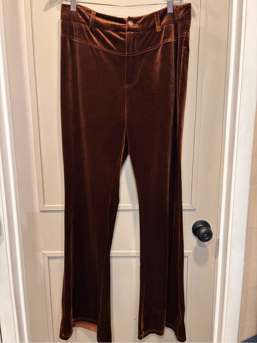Cider Brown Velvet Flared
